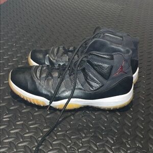 Air Jordan 11 Retro 72-10 2015 Black Red Gum Sole Men’s